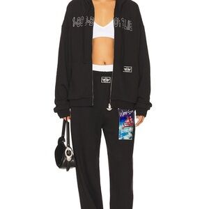 Disconnected 1-800 Harley Kimmy Boys Lie REVOLVE Black Hoodie and Sweats XS/S